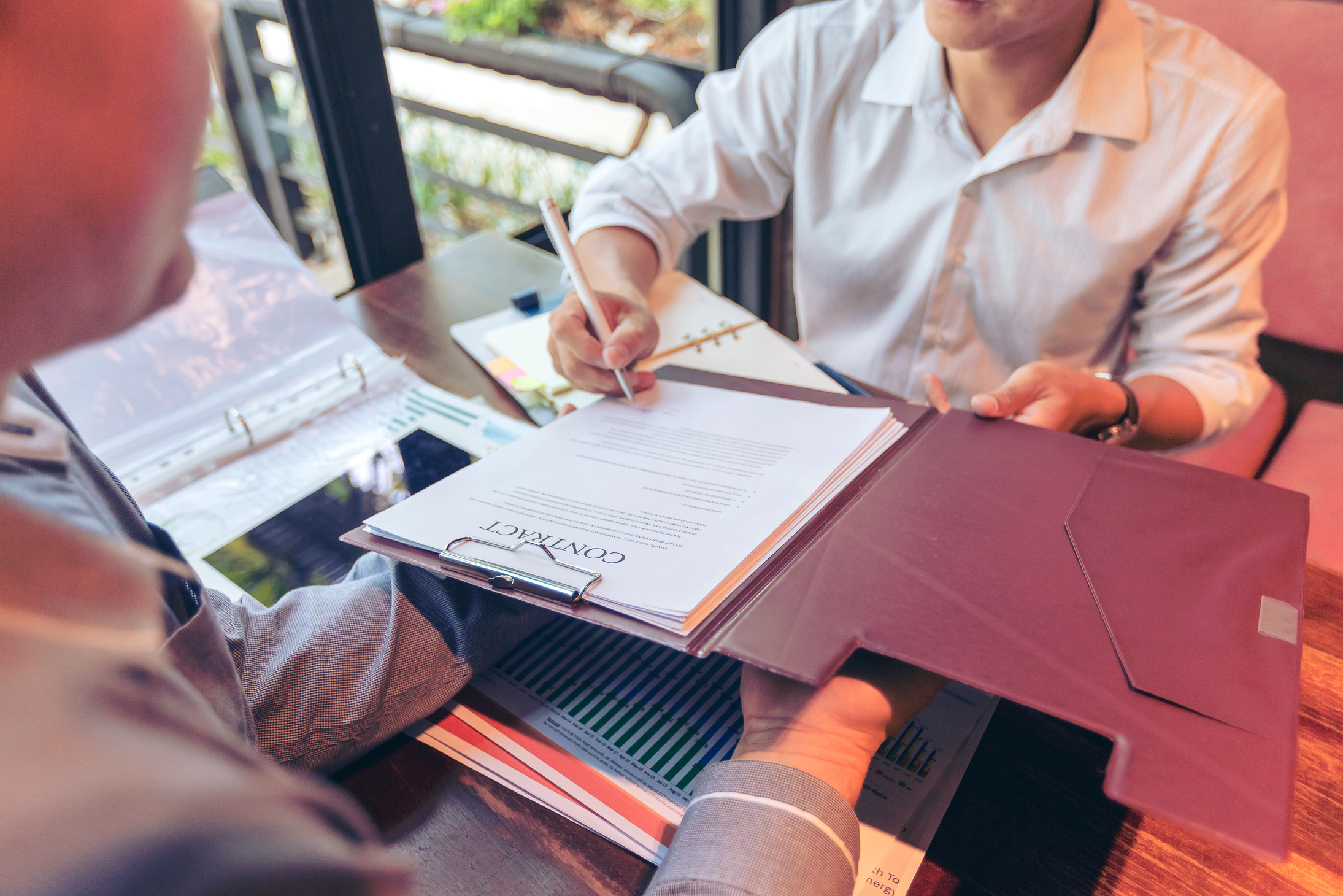 Businessman Signing a New Contract